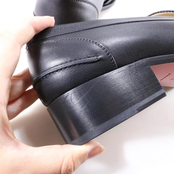 black Lock Me Moc Leather classic turnlock loafers D571 - Picture 10 of 12